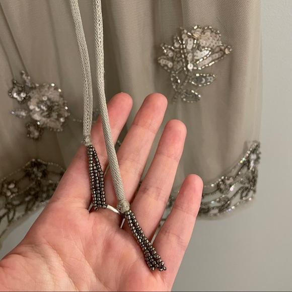 Altar’d State Grace Beaded Grey Mini Dress - Picture 3 of 11